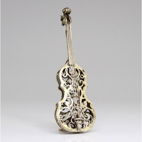 miniatura din argint. Violoncel. atelier Arpa. Portugalia